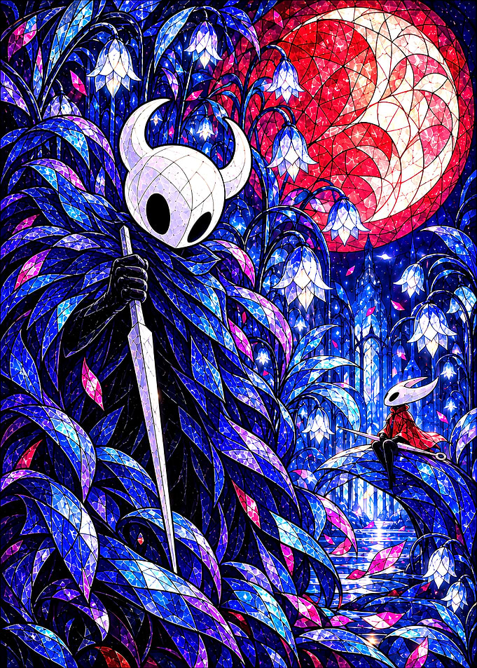 Hollow Knight Stained Glass Art