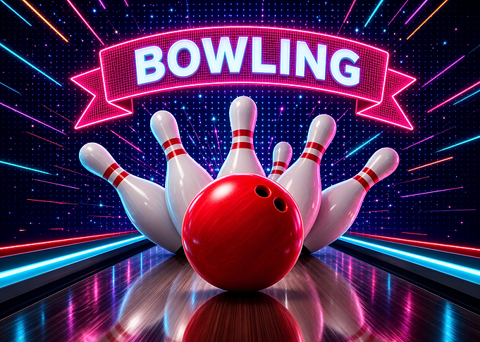 Neon Bowling Strike Game