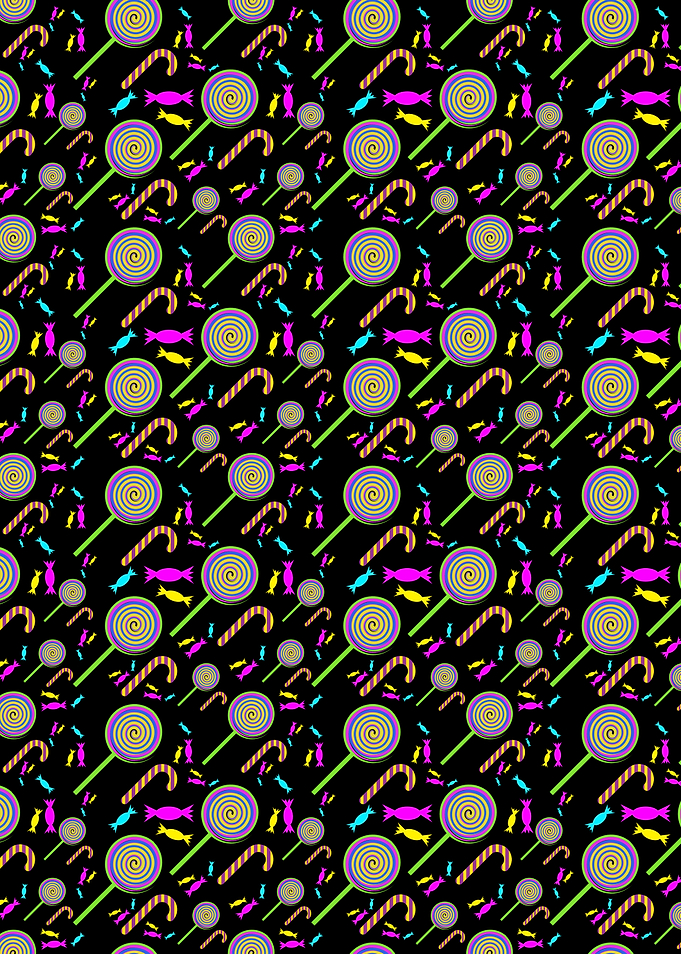 Colorful Candy Pattern Background