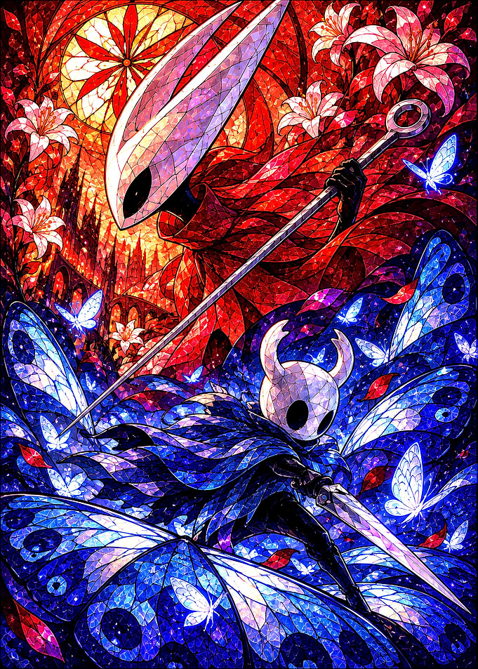Hollow Knight Stained Glass Art