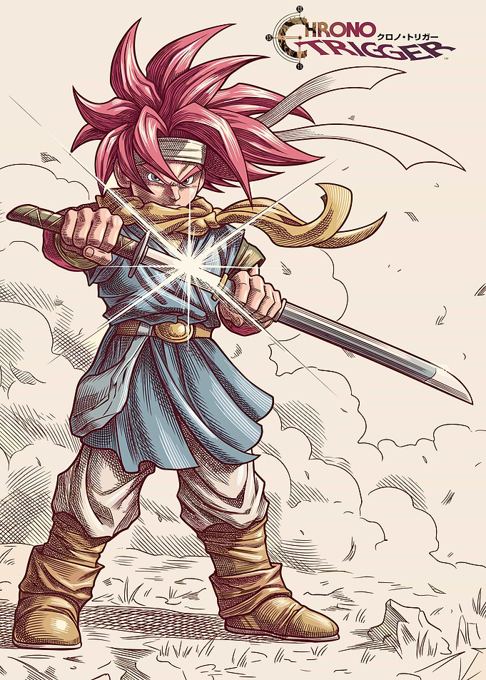 Chrono Trigger Crono Character Illustration