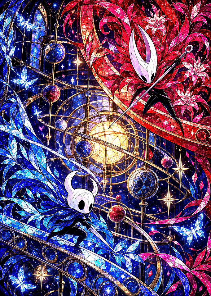 Hollow Knight Stained Glass Art