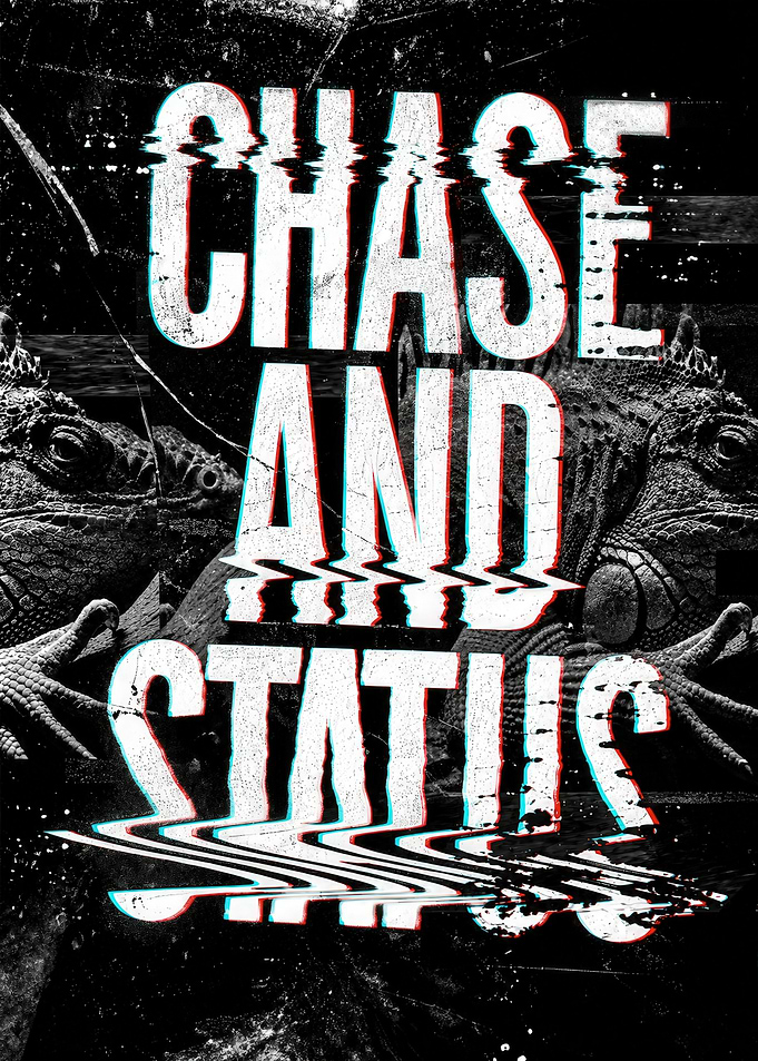 Chase and Status Glitch Art Poster