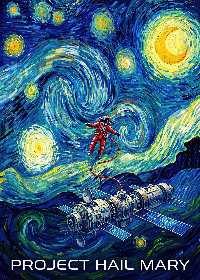 Project Hail Mary Starry Night Art