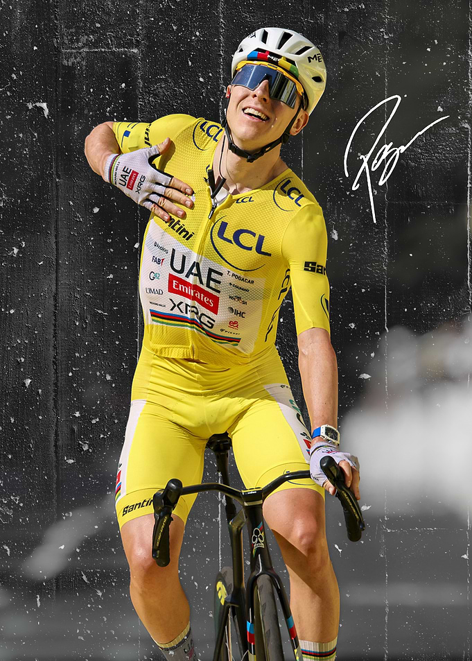 Tadej Pogačar in Yellow Jersey