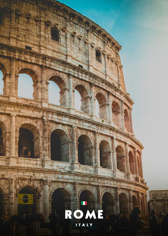 The Colosseum in Rome Italy