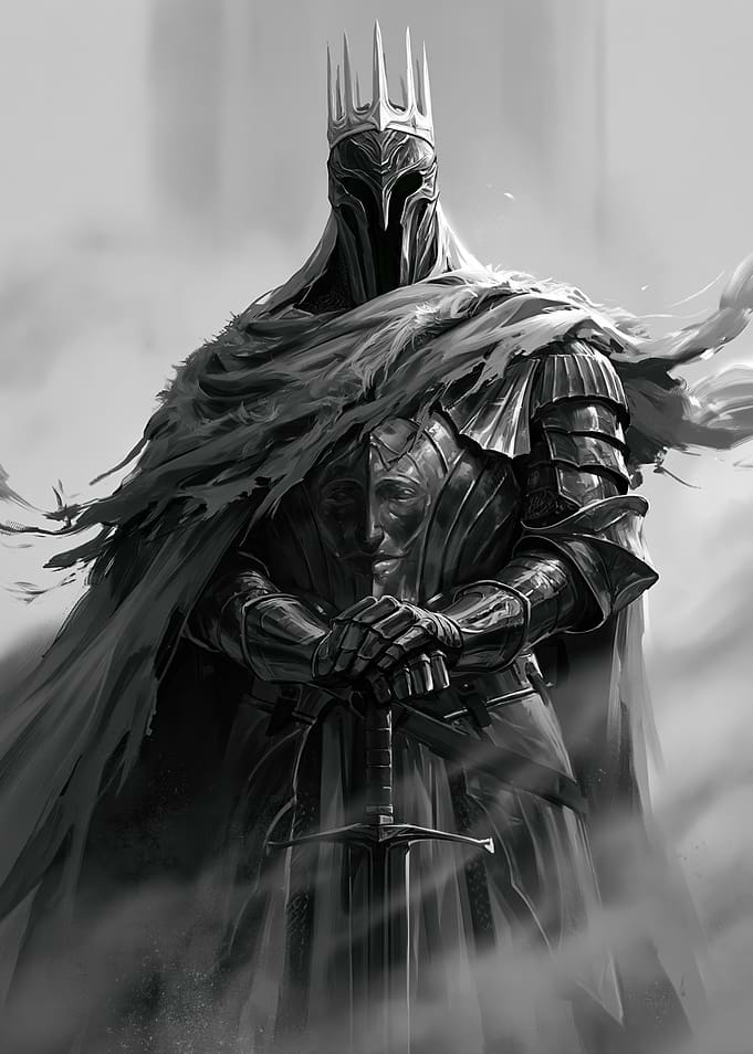 Dark Fantasy Knight King Portrait
