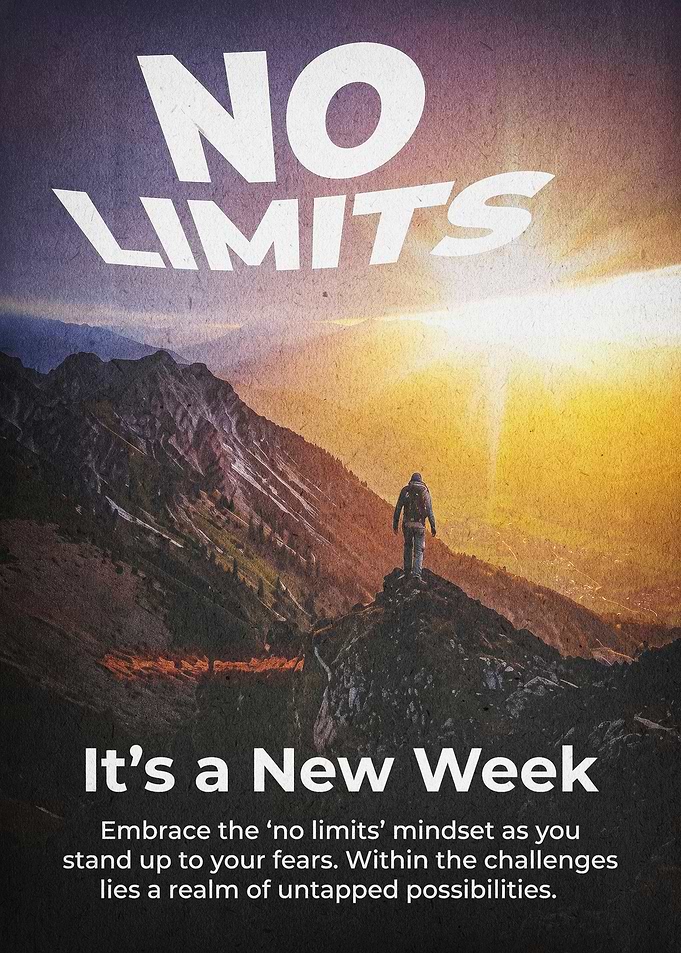 No Limits Mountain Motivation Art
