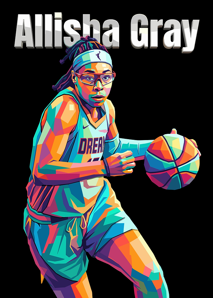 Allisha Gray WNBA Pop Art Portrait