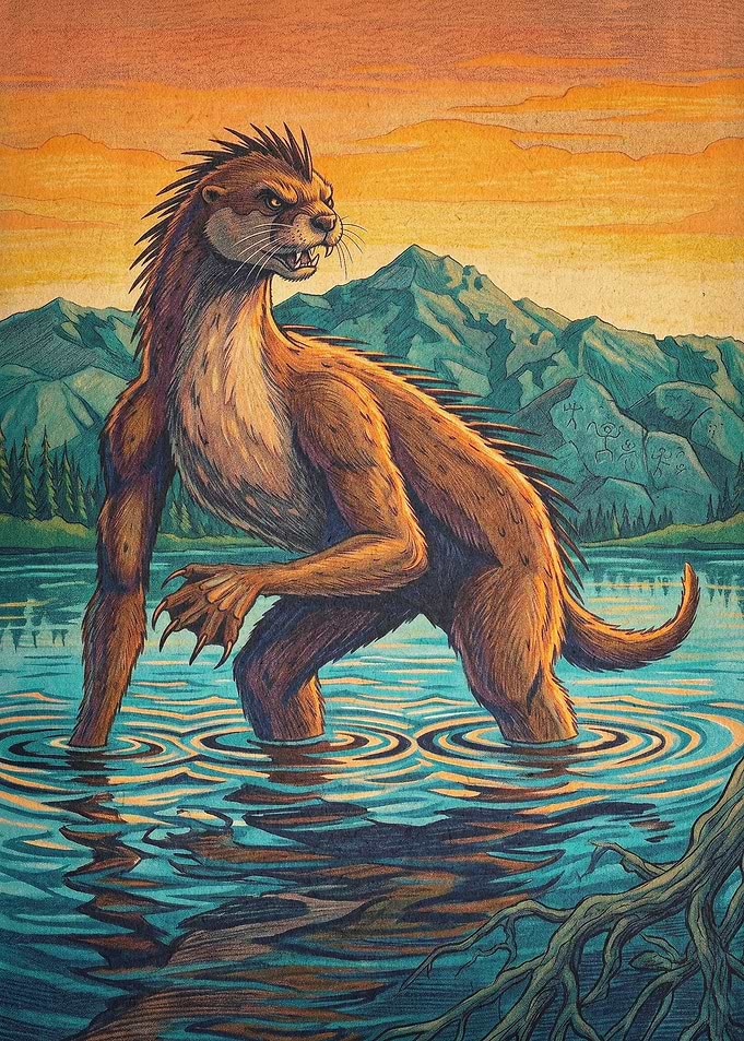 Cryptid Monster Lake Creature Art
