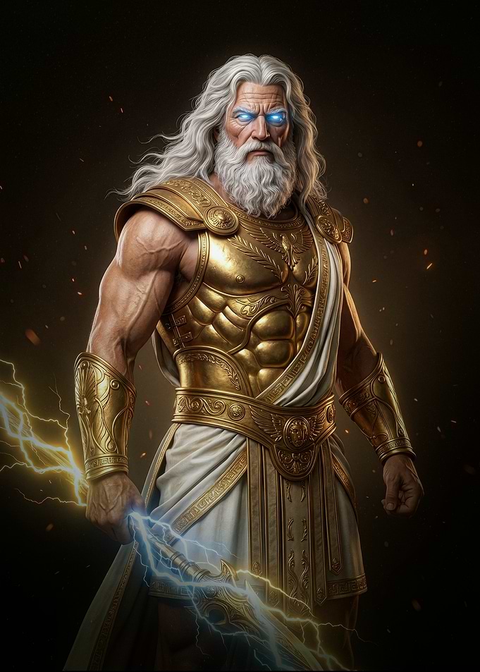 Zeus God of Thunder Portrait