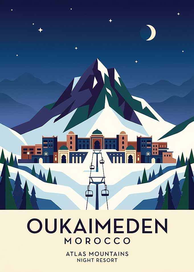 Oukaïmeden Morocco Travel Poster