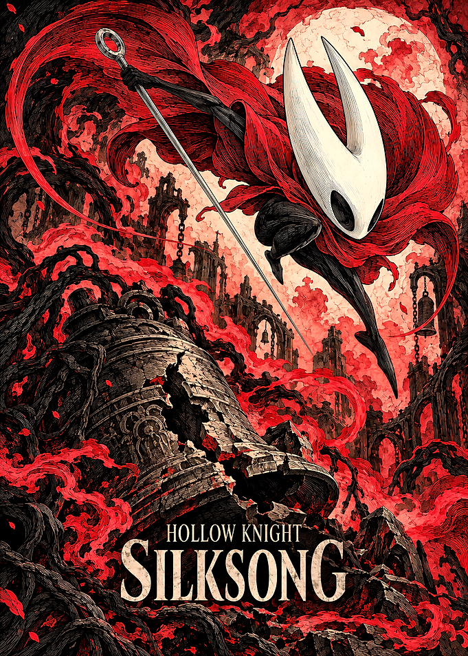 Hollow Knight Silksong Hornet Poster