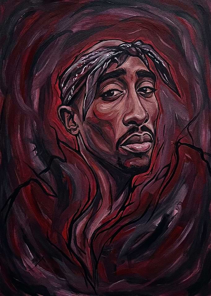 Tupac Shakur Artistic Portrait