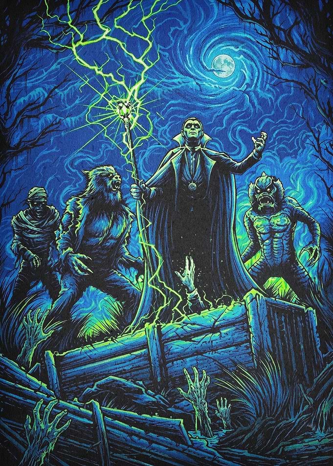 Classic Monsters Dark Fantasy Art