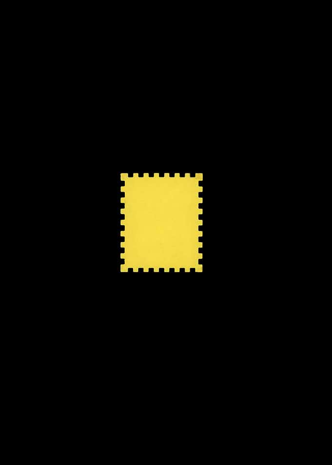 Yellow Stamp – Minimalist Geometric Art