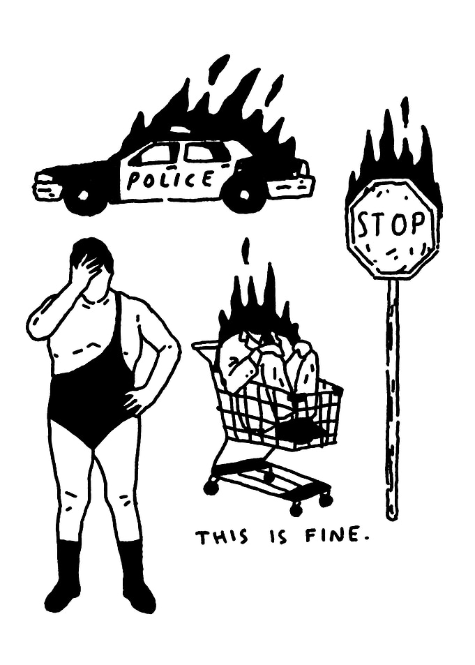 This Is Fine Chaos Illustration