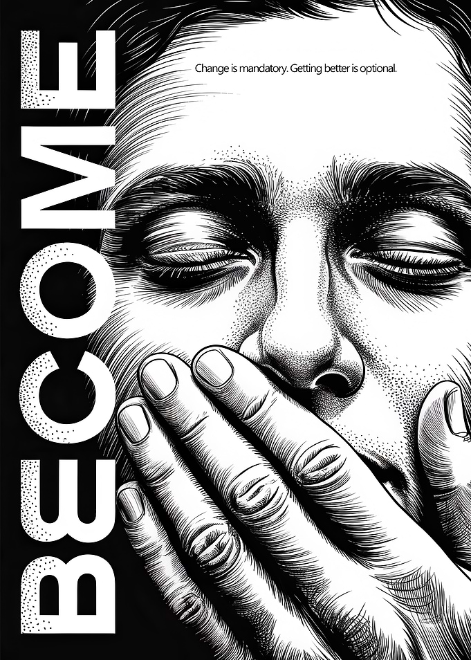 Become Inspirational Black and White Poster