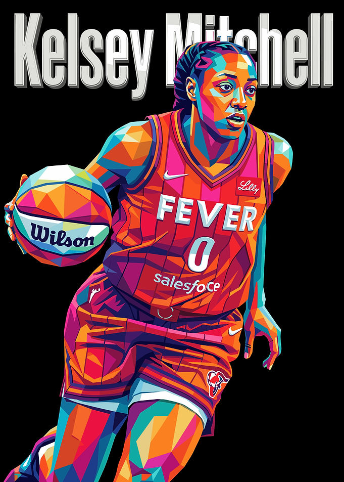 Kelsey Mitchell WNBA Pop Art Portrait