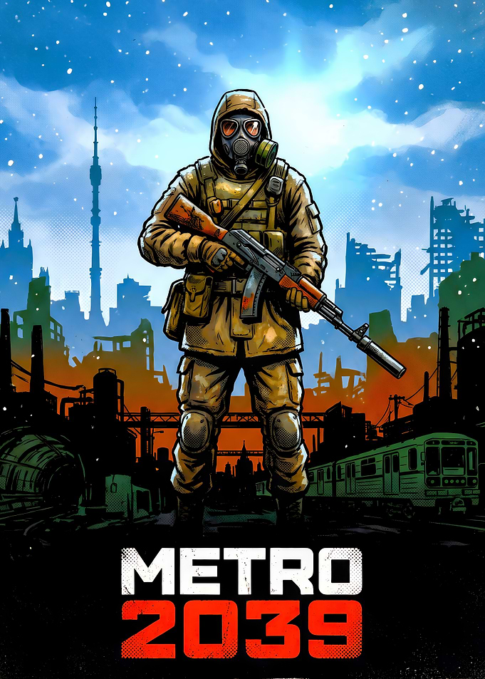 Metro 2039 Post-Apocalyptic Soldier Poster