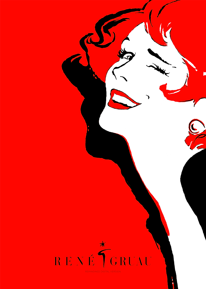 René Gruau | Red Fashion Illustration