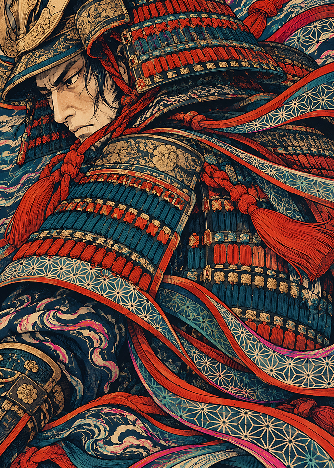 Intricate Samurai Warrior Portrait