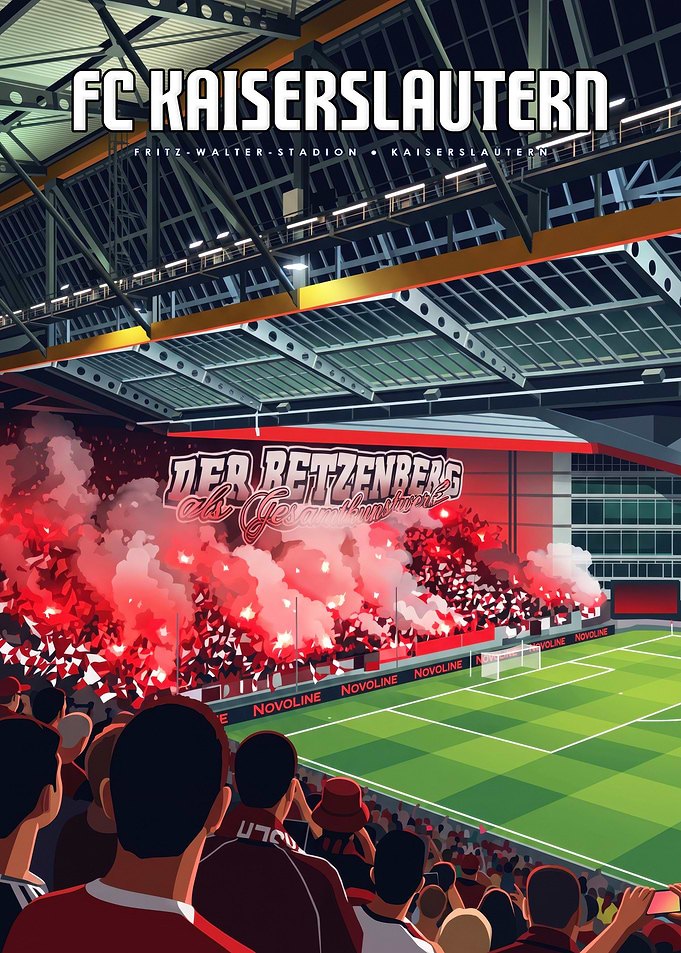 FC Kaiserslautern Fritz-Walter-Stadion Fan Poster