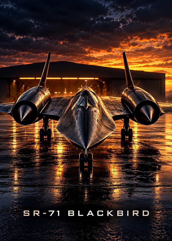 SR-71 Blackbird at Sunset