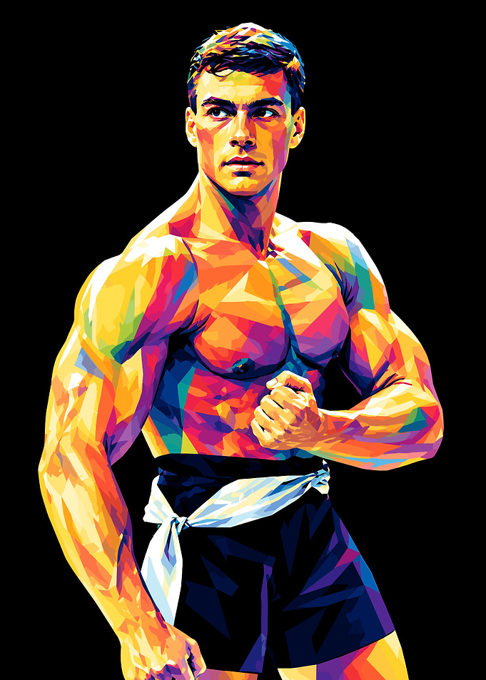 Jean-Claude Van Damme Pop Art Portrait