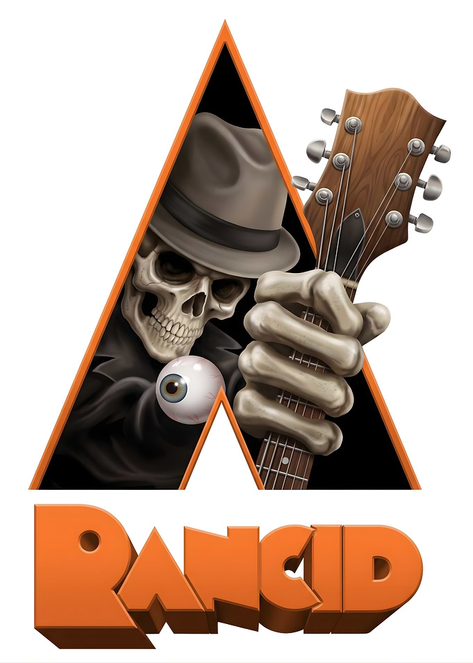 Rancid Band Logo with Skeleton