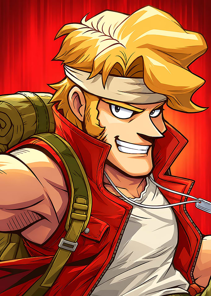 Marco Rossi Metal Slug Character Portrait