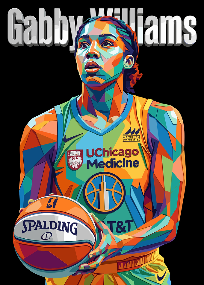 Gabby Williams WNBA Pop Art Portrait