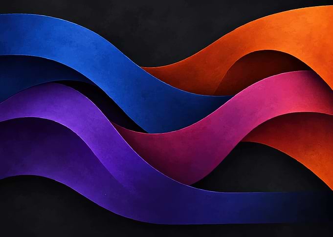 Abstract Colorful Wavy Layers