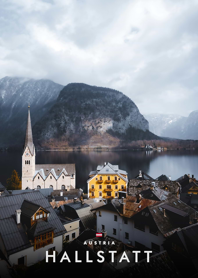 Hallstatt Austria Scenic Village View
