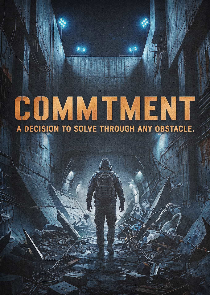 Commitment Obstacle Dark Poster