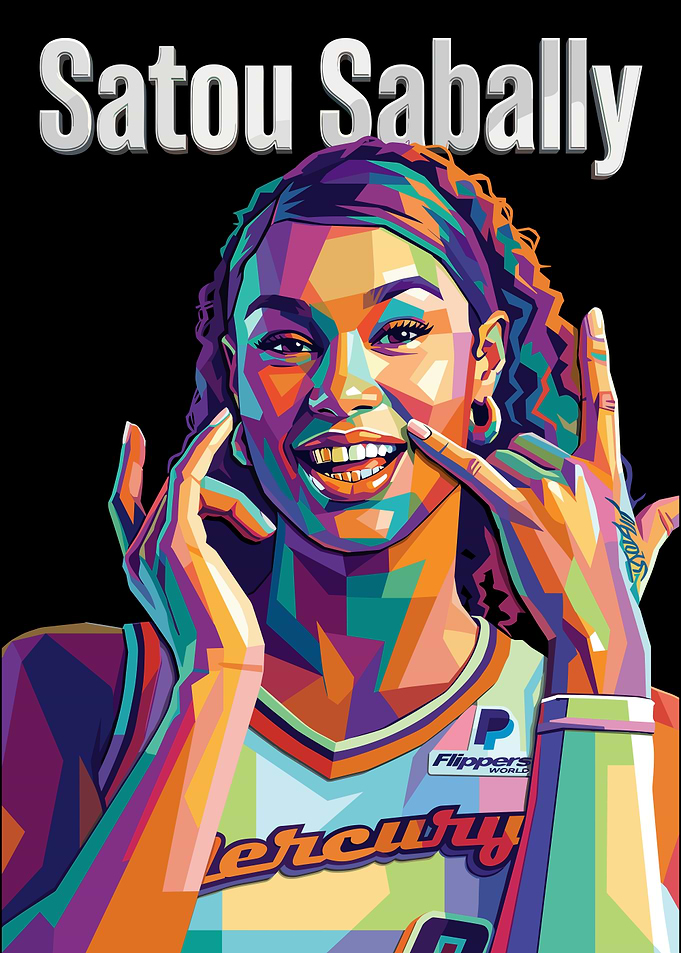 Satou Sabally Pop Art Portrait