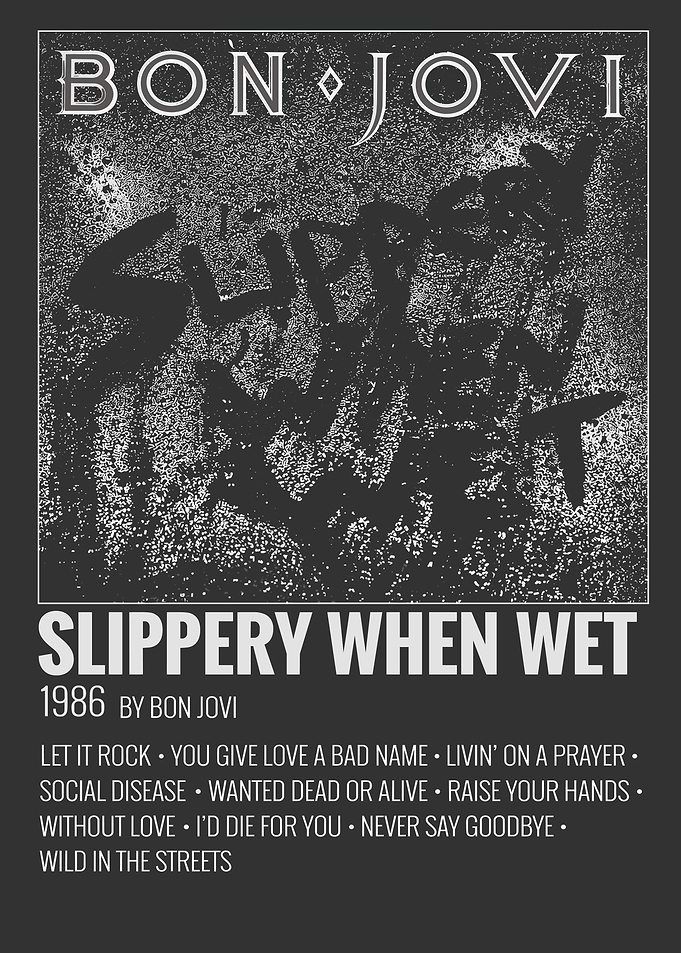 Bon Jovi Slippery When Wet Poster