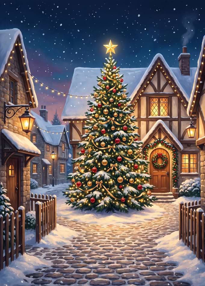Cozy Snowy Christmas Eve