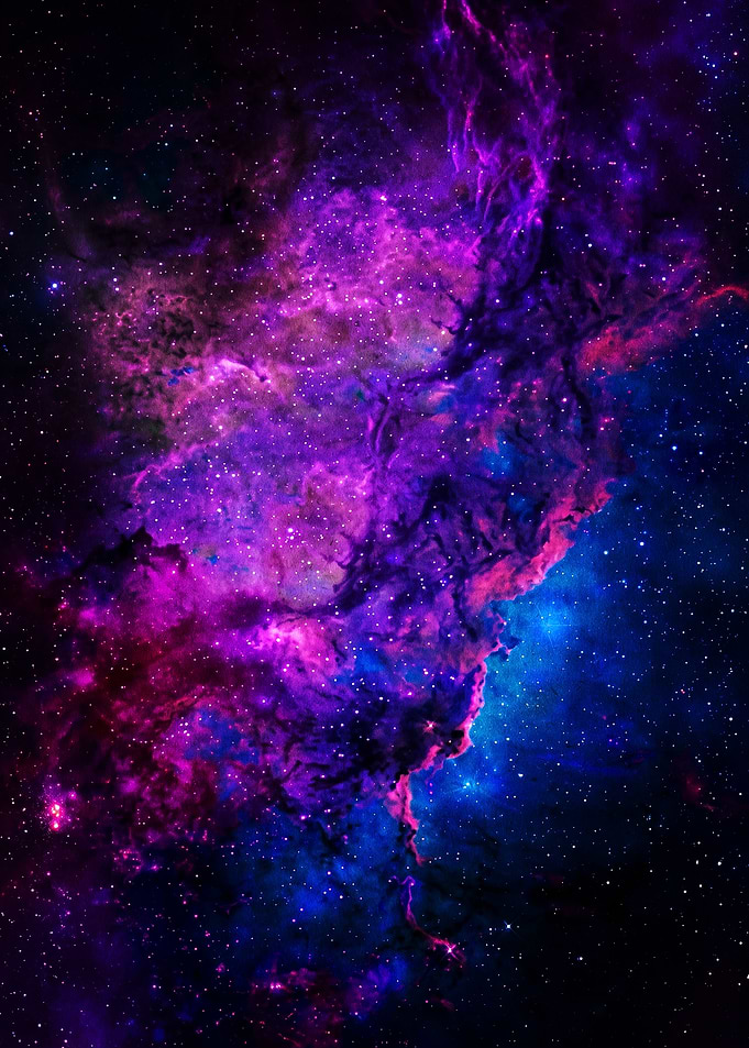 Vibrant Purple and Blue Nebula