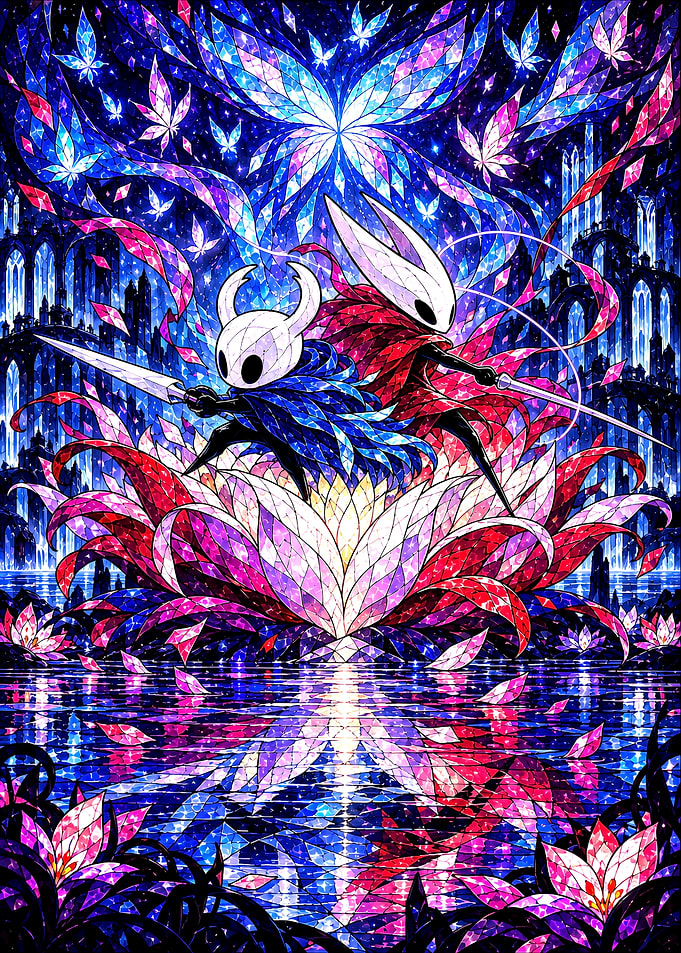 Hollow Knight Stained Glass Art