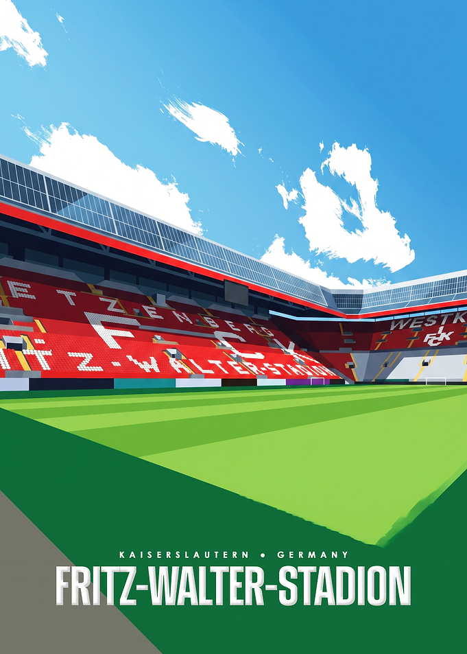 Fritz-Walter-Stadion Kaiserslautern Poster