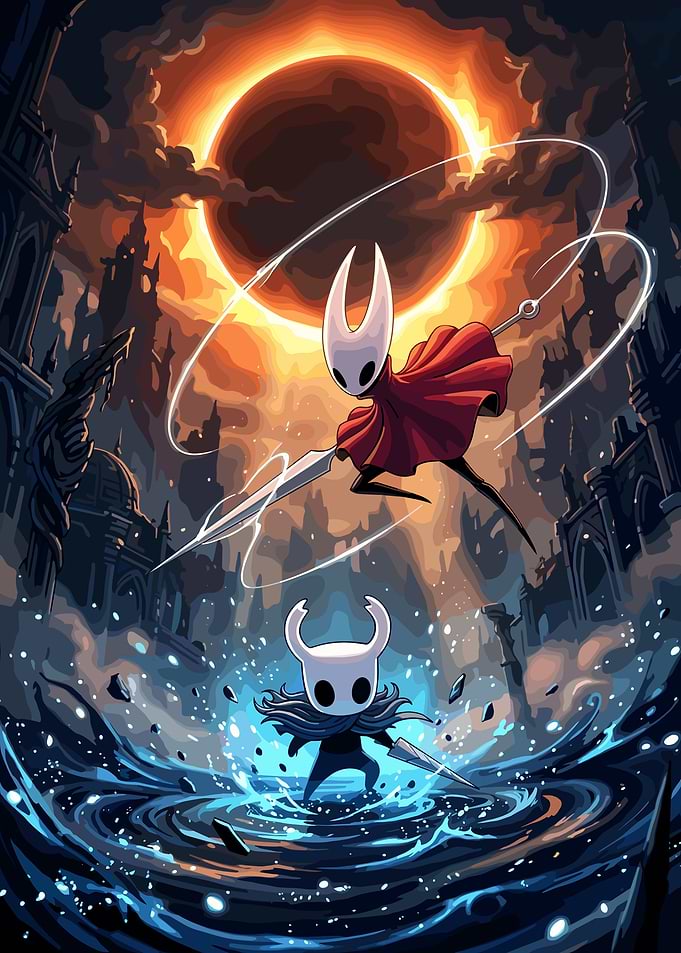 Hollow Knight and Hornet Battle