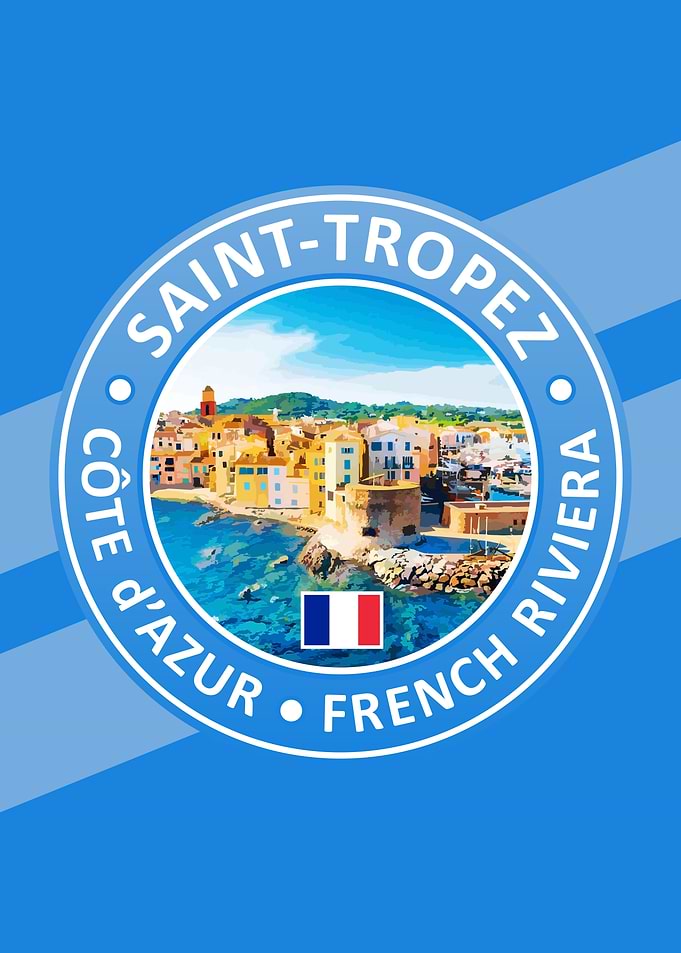 Saint-Tropez French Riviera Travel Poster