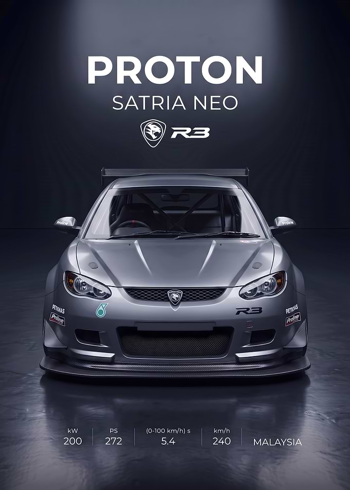 Proton Satria Neo R3 Racing Car