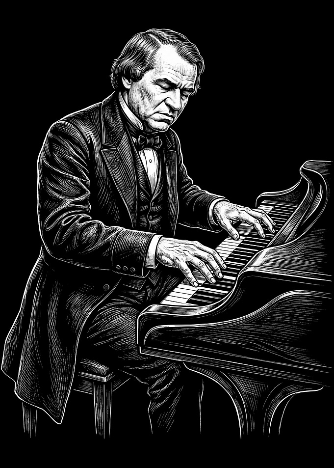 Andrew Johnson - US President Playing Piano