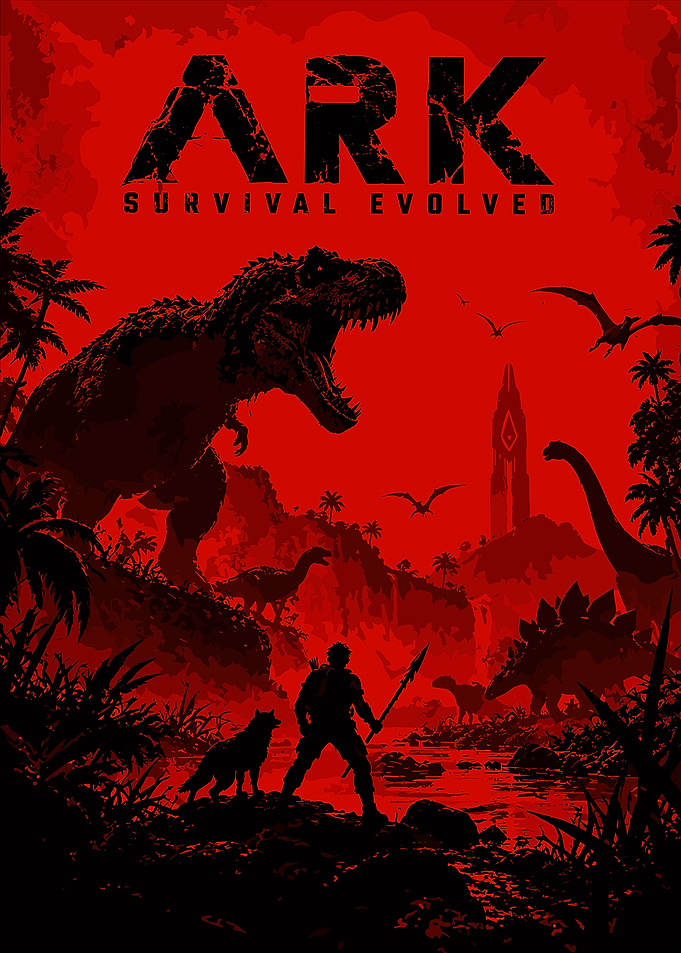 ARK Survival Evolved Red Poster