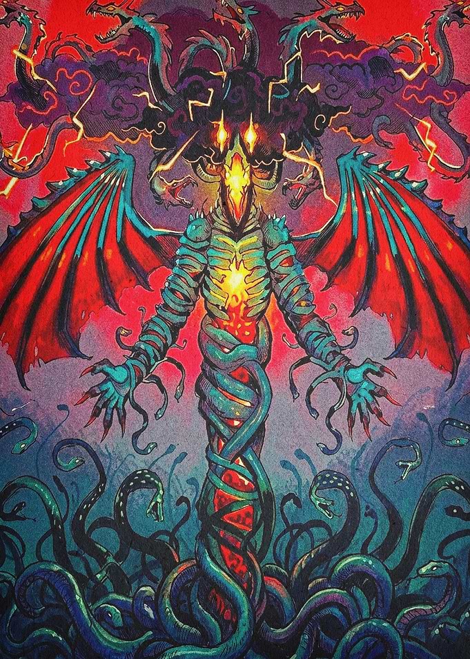 Cosmic Dragon Entity Fantasy Art