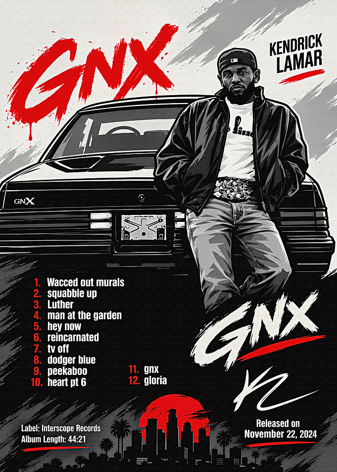 Kendrick Lamar GNX Album Poster