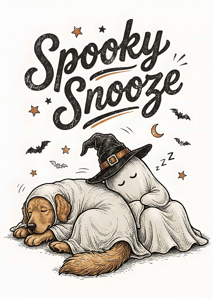 Spooky Snooze Halloween Dog Ghost