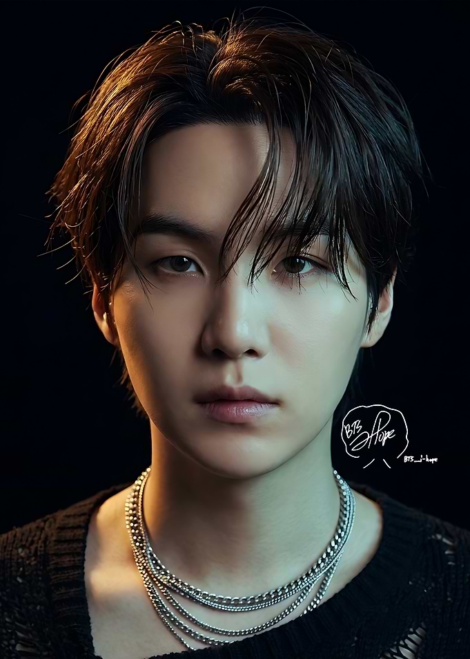 Portrait of Suga from BTS